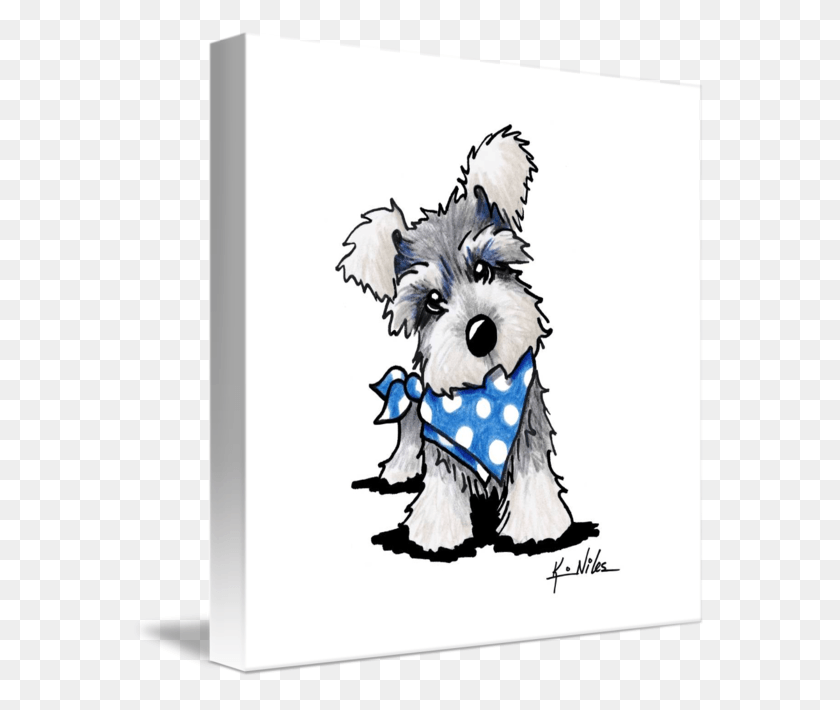 576x650 Schnauzer In Dots By Kim Niles Schnauzer In Dots By Miniature Schnauzer Drawing, Clothing, Apparel, Pet HD PNG Download