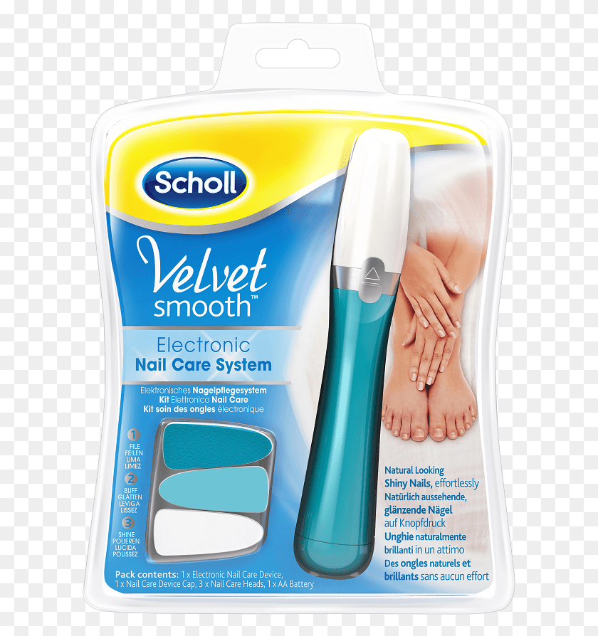 609x834 Scholl Velvet Smooth Electronic Nail Care System Scholl Electronic Nail File, Bottle, Heel, Cosmetics HD PNG Download