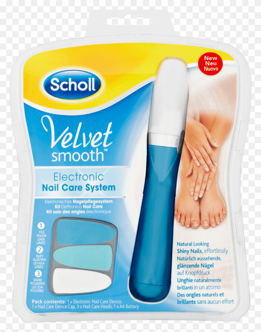 1103x1426 Scholl Velvet Smooth Nail Care System, Бутылка, Косметика, Солнцезащитный Крем Hd Png Скачать
