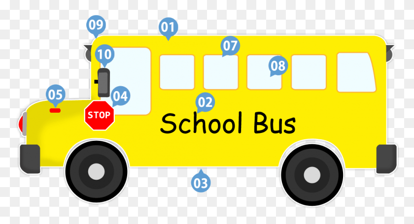 1026x520 School, Vehicle, Transportation, Bus HD PNG Download
