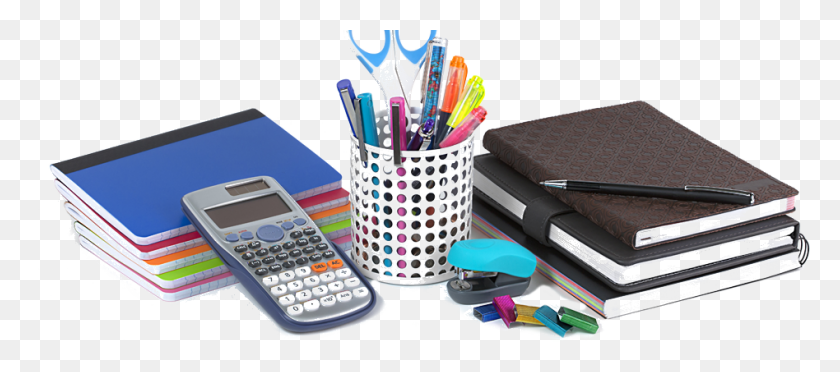 948x380 School Amp Office Stationery, Calculator, Electronics, Mobile Phone Descargar Hd Png