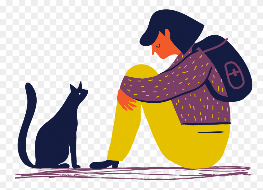 1895x1330 School Anxiety, Cat HD PNG Download