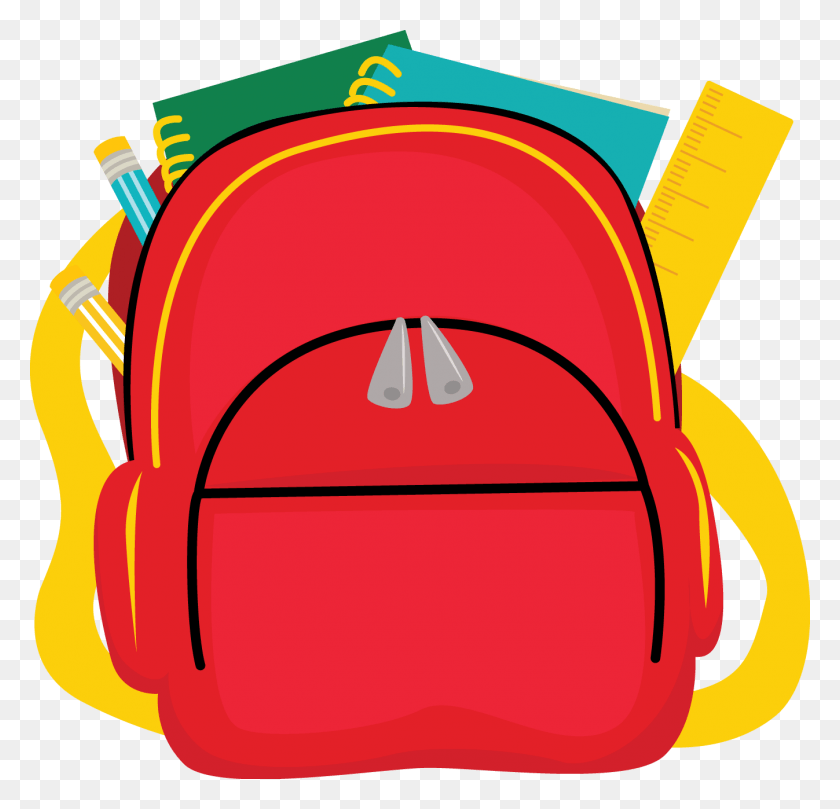 1347x1294 School Bag Backpack Clip Art School Bag Clipart HD PNG Download