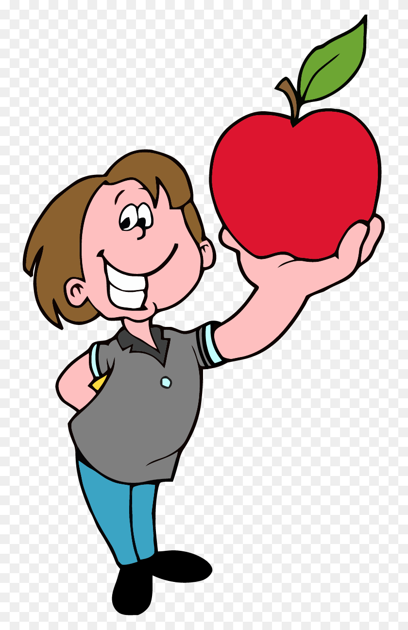 747x1237 School Boy Apple Clipart Holding An Apple Clipart, Juggling, Girl, Female HD PNG Download