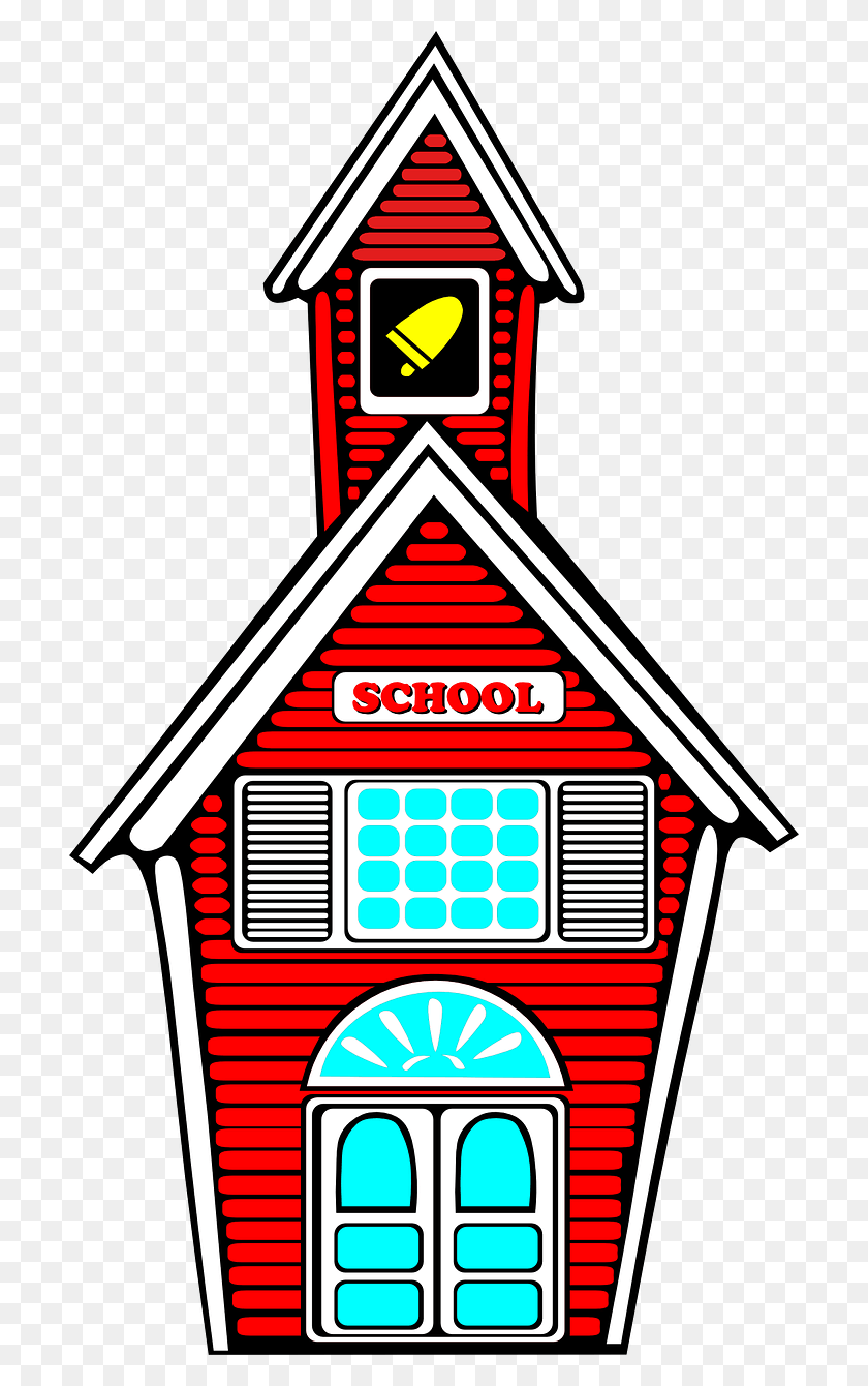 706x1280 School Building Architecture Red Image School Clipart Clear Background, Housing, House, Triangle HD PNG Download