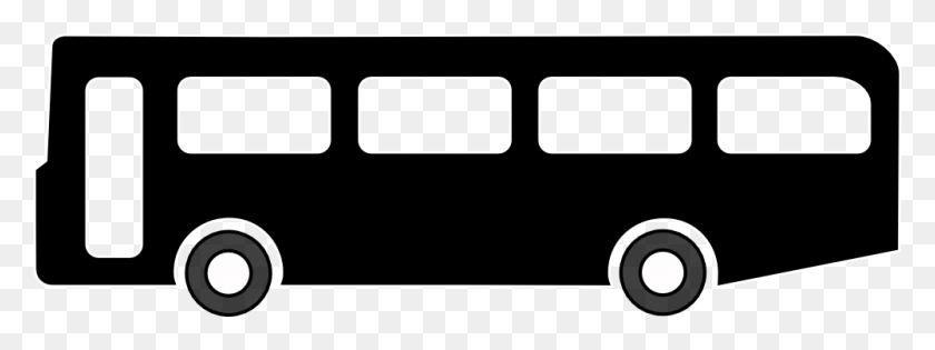 1000x328 School Bus Clip Art Black And White Free Clipart Bus Clip Art, Stencil, Fence, Symbol HD PNG Download