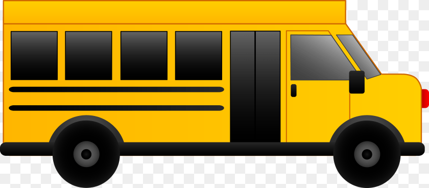 8820x3863 School Bus Clipart, School Bus, Transportation, Vehicle, Moving Van Sticker PNG