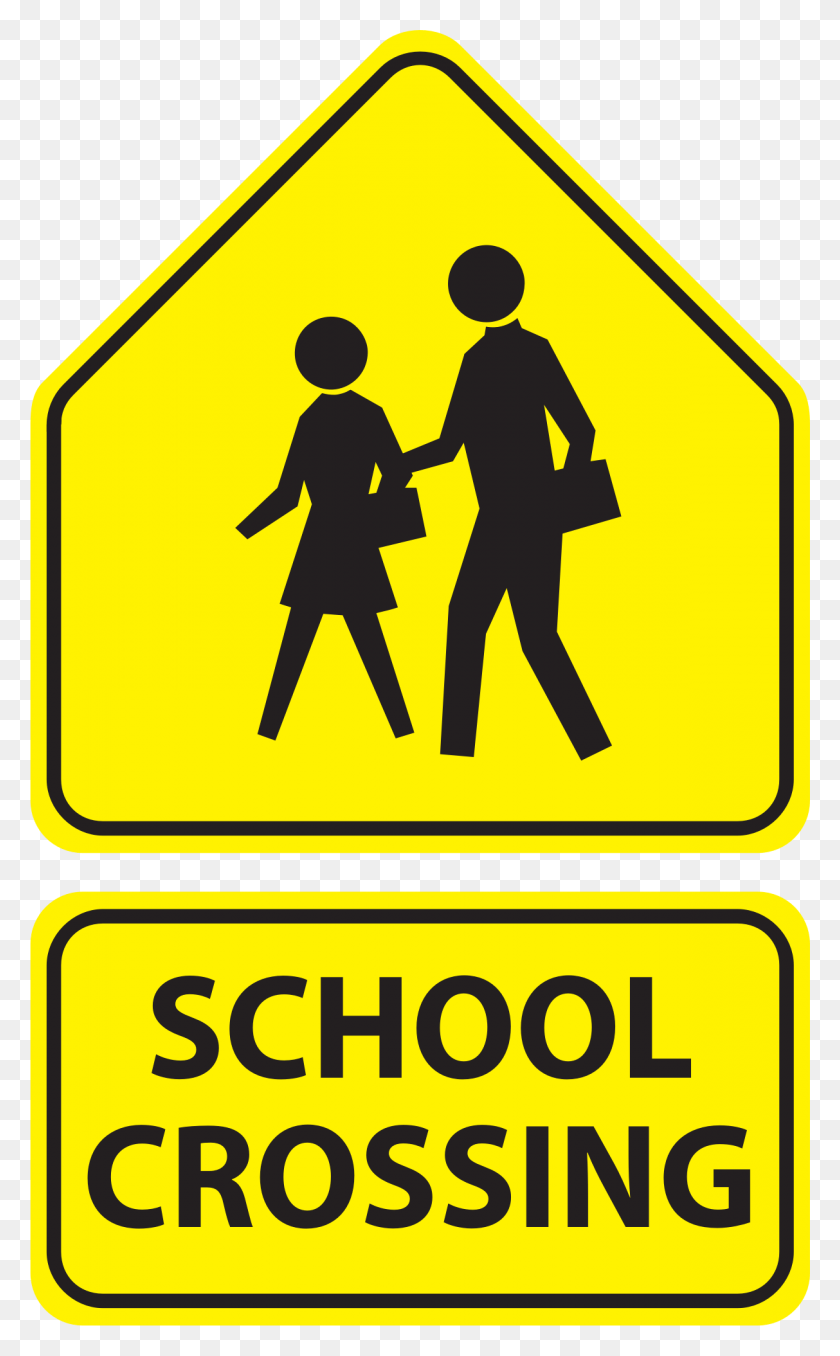 1213x2016 School Crossing Signs Clip Stock School Crossing Sign, Person, Human, Symbol HD PNG Download