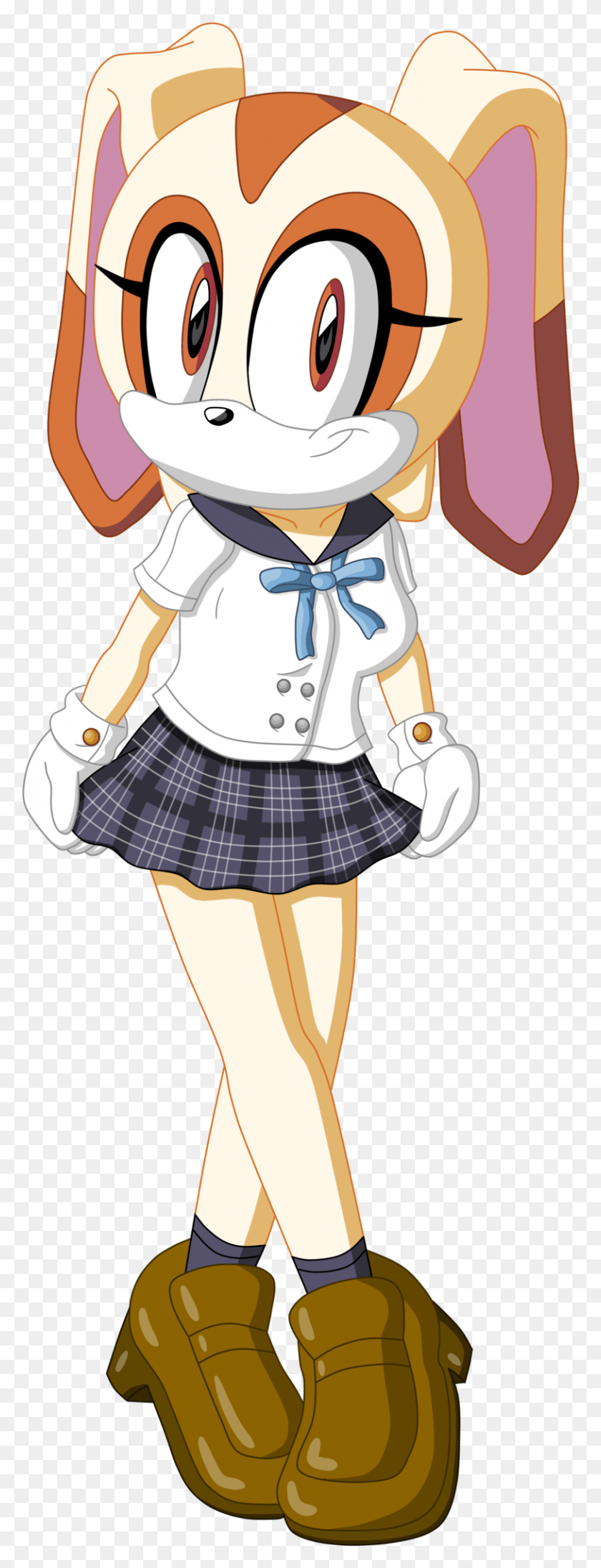 813x2222 School Girl Cream By Sergeant16bit Cream School Uniform, Person, Human, Sailor Suit HD PNG Download
