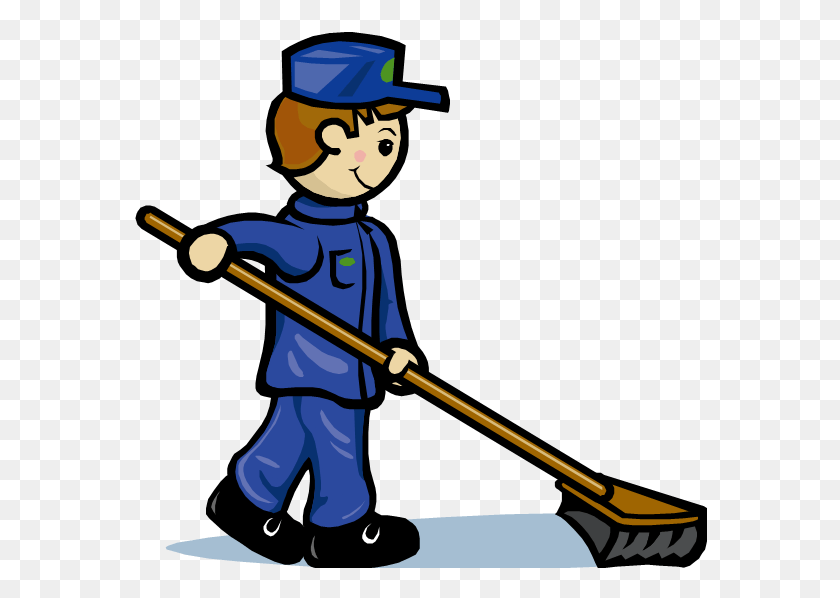 575x538 School Janitor Clipart Street Sweeper Clipart, Cleaning, Tool HD PNG Download