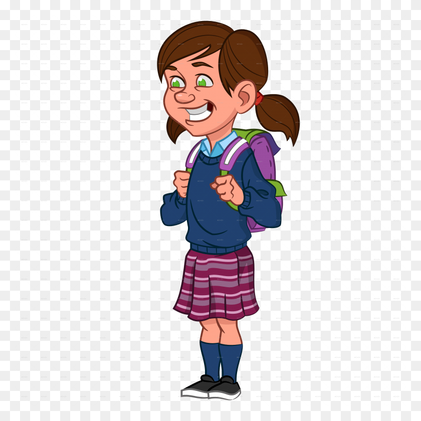 5989x5990 School School Girl Clipart, Person, Human, Female HD PNG Download