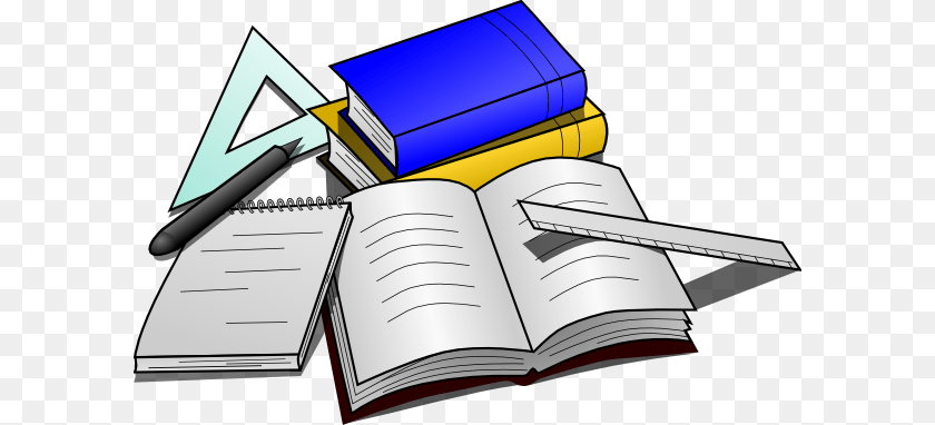 School Set Clip Art, Book, Publication, Text, Page PNG