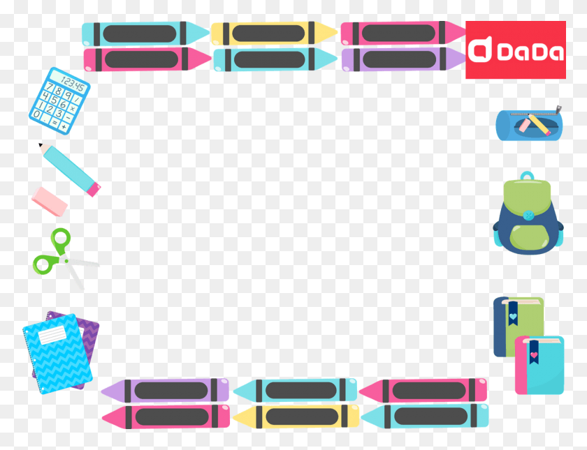 1200x900 School Supplies Dada Manycam Borders For Online English Transparent School Supply Border, Text, Scoreboard, Game HD PNG Download