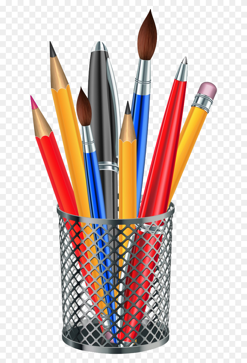 636x1175 School Supplies Transparent Background, Pencil, Toothbrush, Brush HD PNG Download