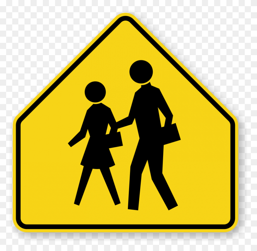 800x780 School Zone Sign, Person, Human, Symbol HD PNG Download