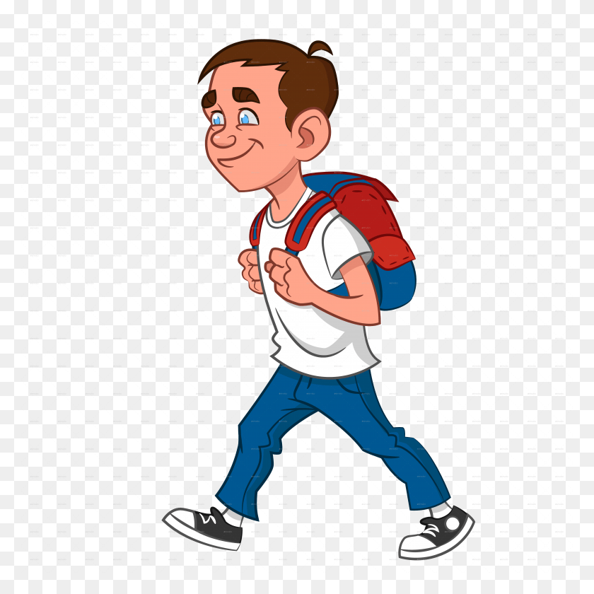 5989x5990 Schoolboy Goes Schoolboy Goes, Person, Human, Standing HD PNG Download