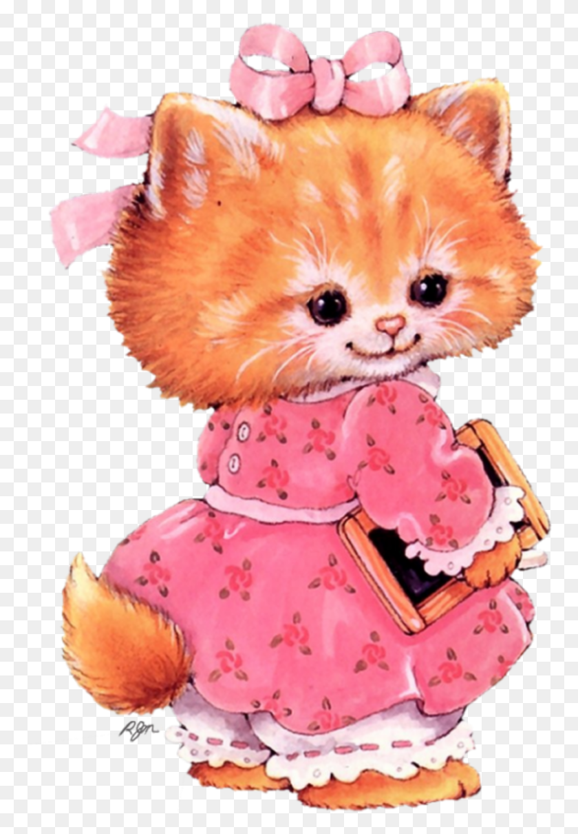 767x1150 Schoolgirl Kitten 0504 Ded Tu Amistad Es Muy Importante Para Mi, Toy, Doll, Figurine HD PNG Download