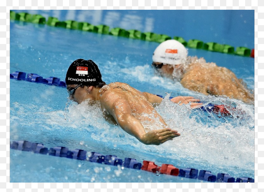 789x558 Schooling Settles For Silver Quah 5th In Butterfly Medley Swimming, Sport, Water, Person HD PNG Download