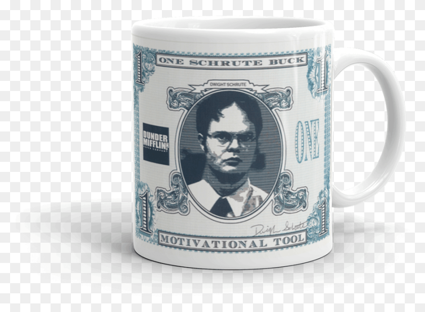871x623 Schrute Bucks Office Schrute Buck, Coffee Cup, Cup, Person HD PNG Download