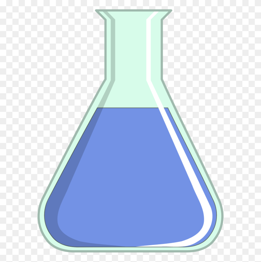 600x783 Science Clipart Blue Pencil, Bottle, Cone, Glass HD PNG Download