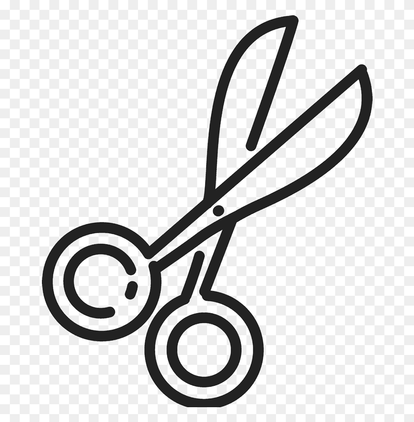 672x796 Scissors Outline Rubber Stamp Scissor Outline Clipart, Weapon, Weaponry, Blade HD PNG Download