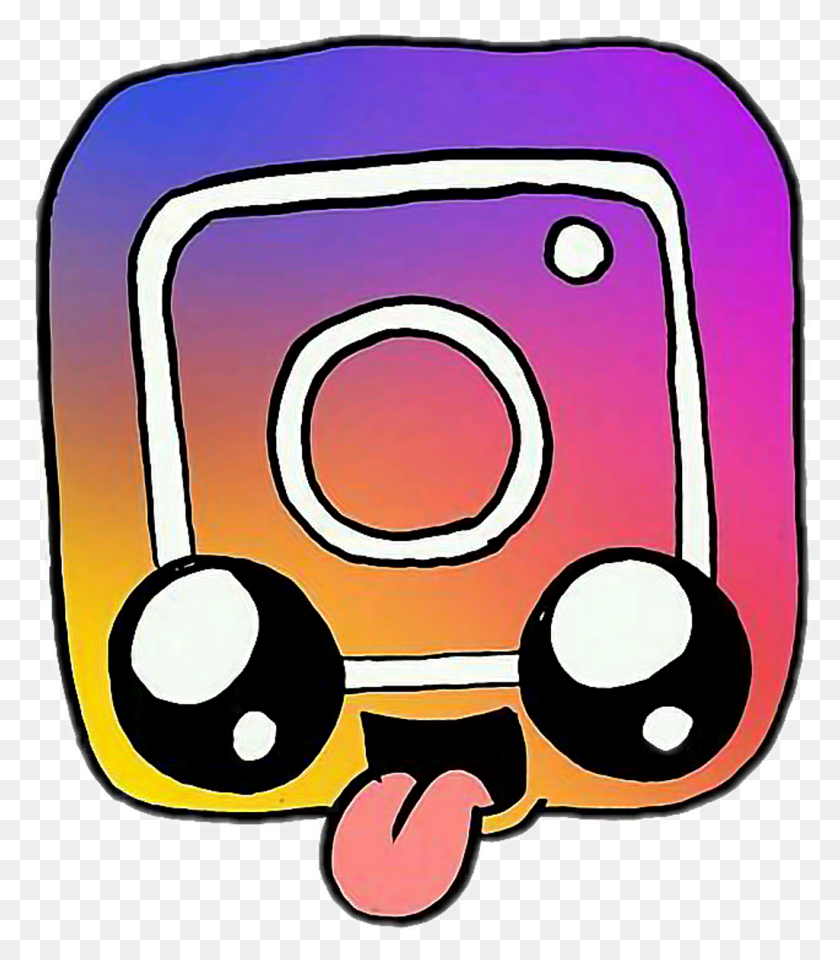 1024x1182 Descargar Png Sckawaii Kawaii Cute Instagram Logo Instagramlogo Picsa Instagram Kawaii, Texto, Etiqueta, Artista Hd Png