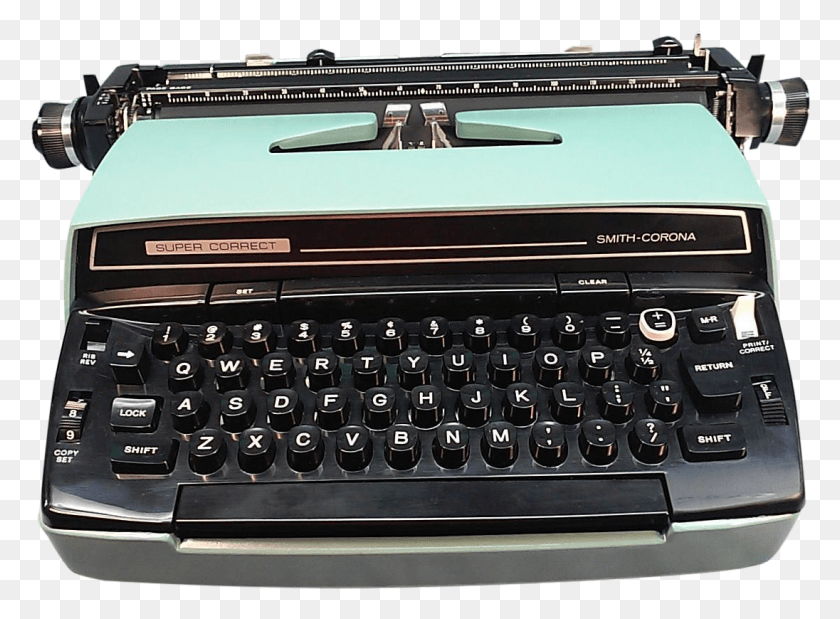 1096x786 Scm 12 Blue Electric Typewriter On Chairish Machine, Computer, Electronics, Computer Keyboard HD PNG Download
