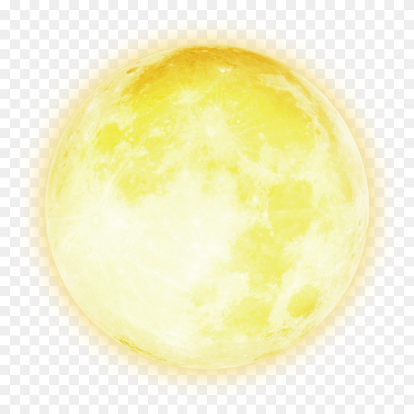 955x955 Descargar Png Scmoonsticker Moonsticker Resplandor De La Luna Amarilla Superposición De La Luna Brillante Png