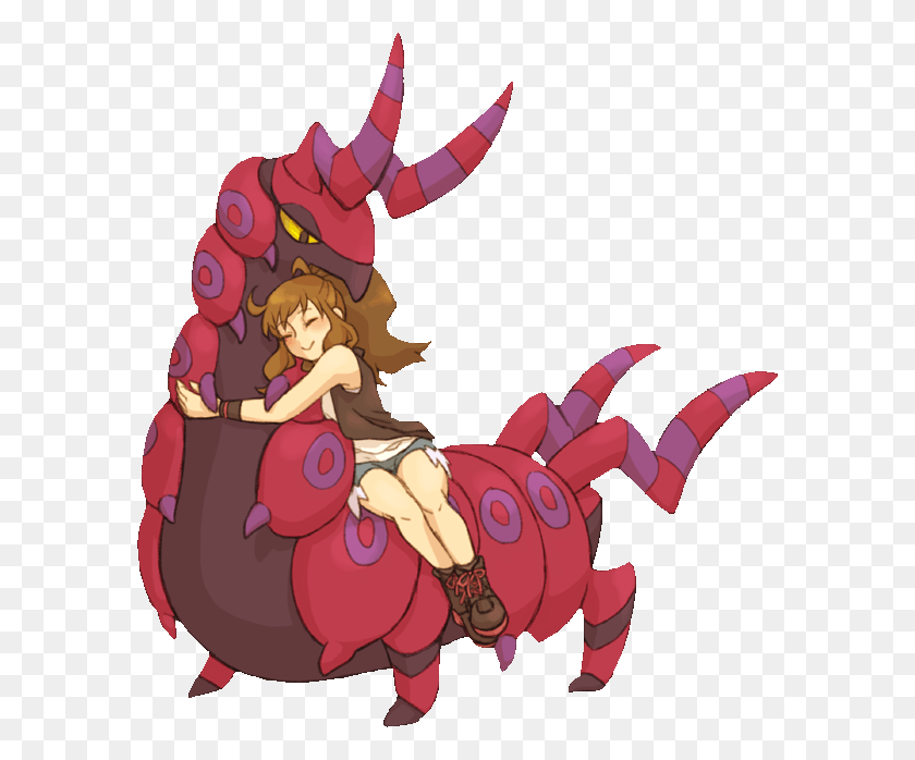 588x638 Scolipede Is Good Speed Wise And He39s Alright On Attack Scolipede And Trainer, Manga, Comics, Book HD PNG Download