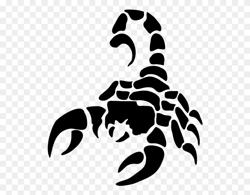 522x595 Scorpion Tattoo Silhouette Scorpion, Text, Graphics HD PNG Download