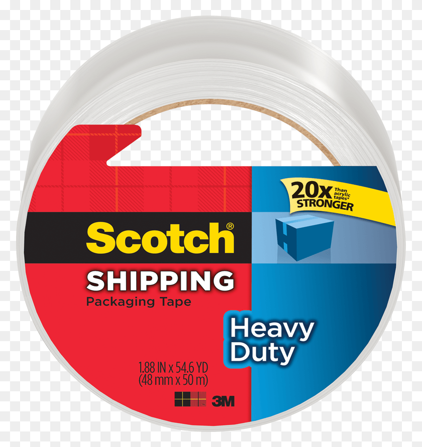 777x831 Scotch Heavy Duty Shipping Packaging Tape 48 Mm X Scotch Heavy Duty Shipping Tape, Label, Text, Graphics HD PNG Download