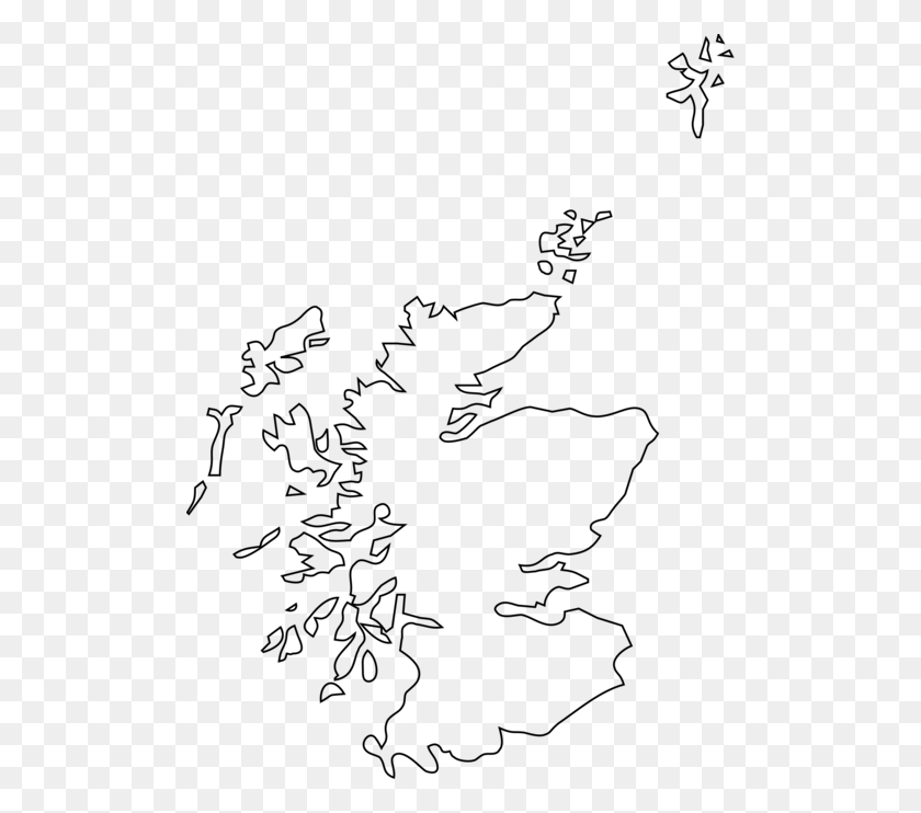 501x682 Scotland Blank Map Outline Of Geography Map Of Scotland Template, Gray, World Of Warcraft HD PNG Download
