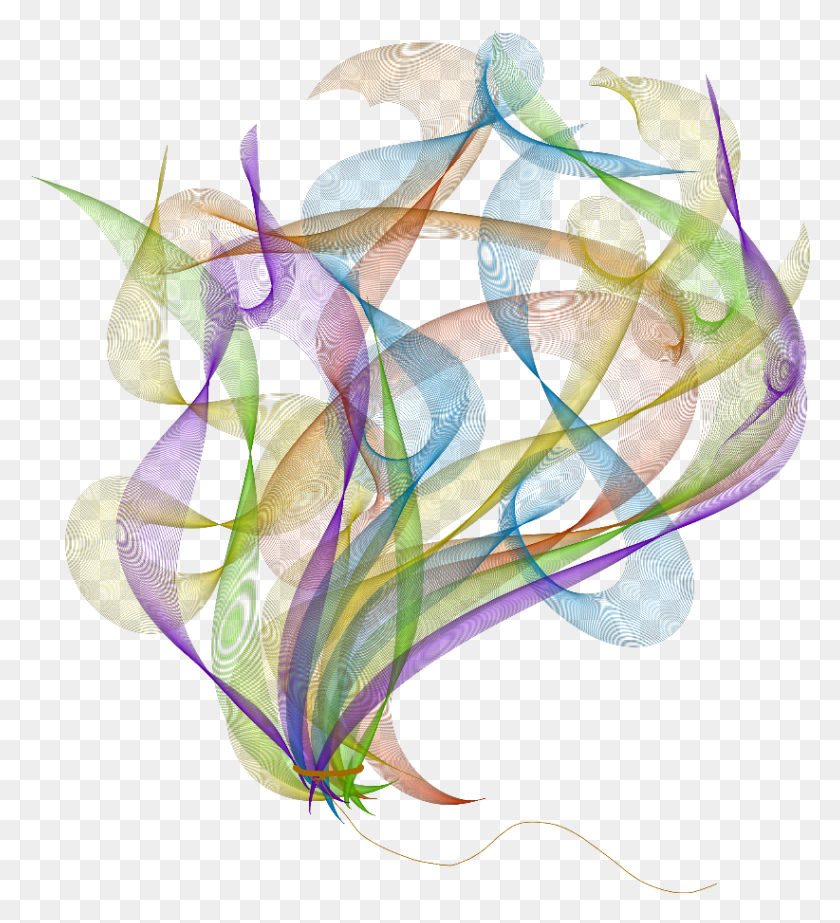 822x910 Scpaint Colours Smoke Colouredsmoke Tied Rope Illustration, Ornament, Pattern, Fractal HD PNG Download