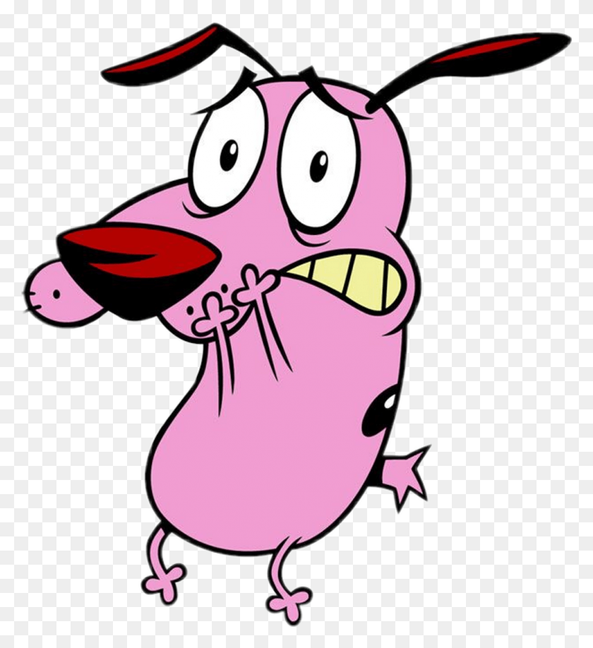 1024x1127 Scpinkcolor Sticker Courage The Cowardly Dog Clipart, Animal, Invertebrate, Insect HD PNG Download