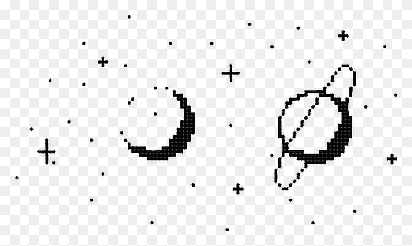812x462 Scpixel Saturn Stars Эстетические Наложения, Текст, Символ, Число Hd Png Скачать