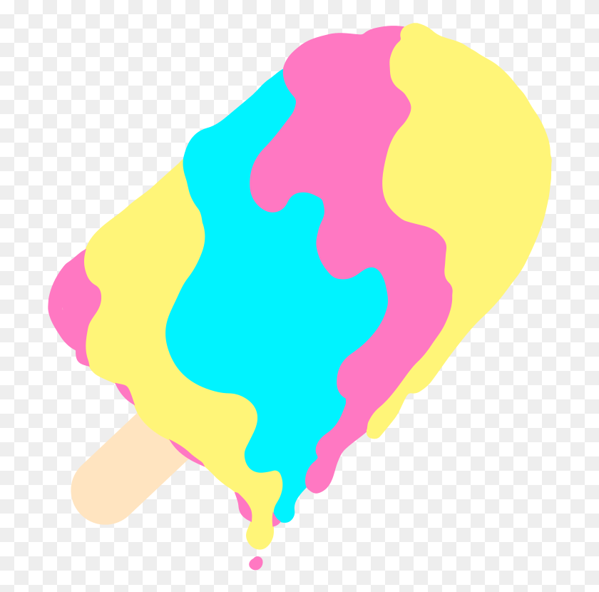 708x770 Scpopsicle Popsicle Dripping Cute Colorful Popsicle Animated, Sweets, Food, Confectionery HD PNG Download
