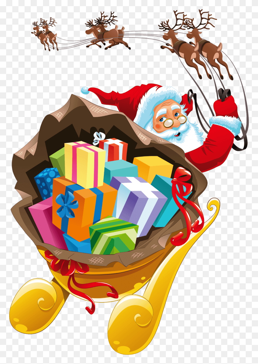 1112x1600 Scrap Santa Claus Saint Nicholas Father Christmas Santa Claus Sled, Graphics, Sweets HD PNG Download