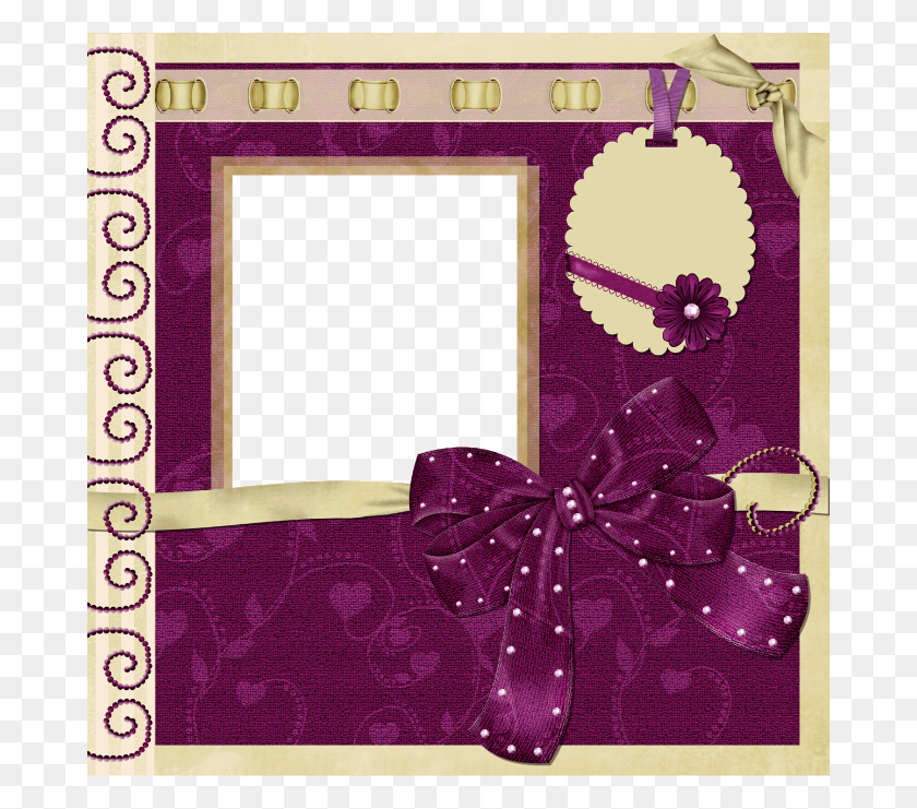 680x681 Scrapbook Quickpage Frame Background Upload Pictures Picture Frame, Text, Rug, Gift HD PNG Download