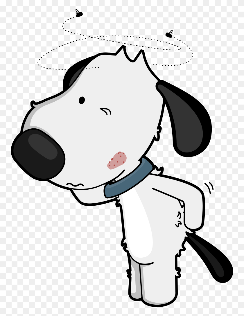 767x1028 Scratches Clipart Itchy Dog Dog Itchy Paw Cartoon, Sailor Suit, Doctor, Face HD PNG Download