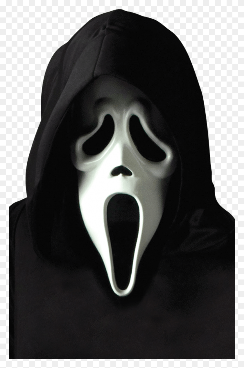 801x1237 Scream Mask Accessory Ghost Face Skull Mask, Clothing, Apparel, Hood Descargar Hd Png
