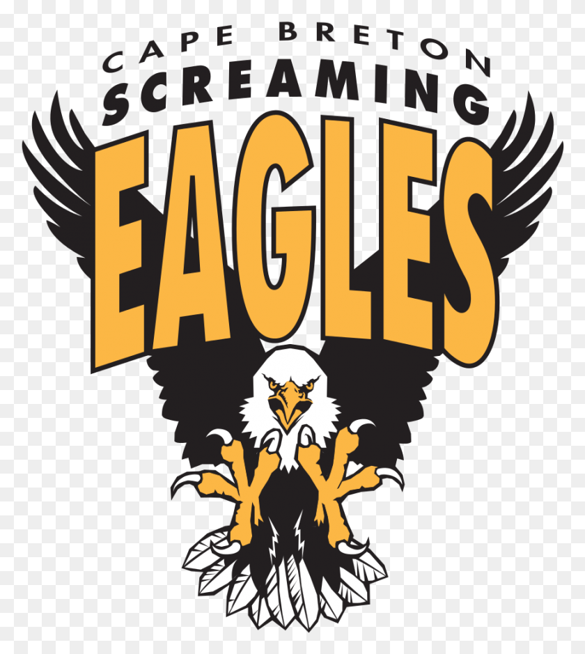 874x985 Descargar Png Screaming Eagles Logo Ideas Cape Breton Screaming Eagles Logo, Cartel, Publicidad, Texto Hd Png