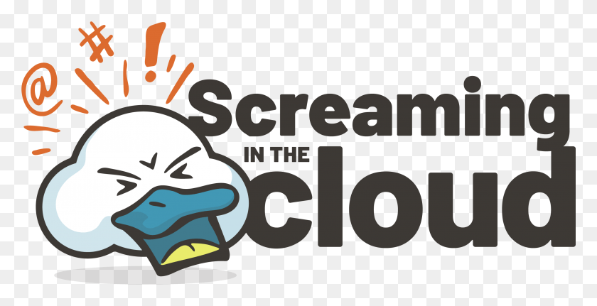 3001x1430 Screaming In The Cloud, Text, Animal HD PNG Download