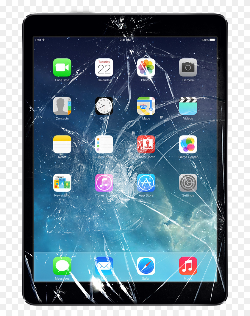 695x1001 Screen Crack Ipad Air, Mobile Phone, Phone, Electronics HD PNG Download