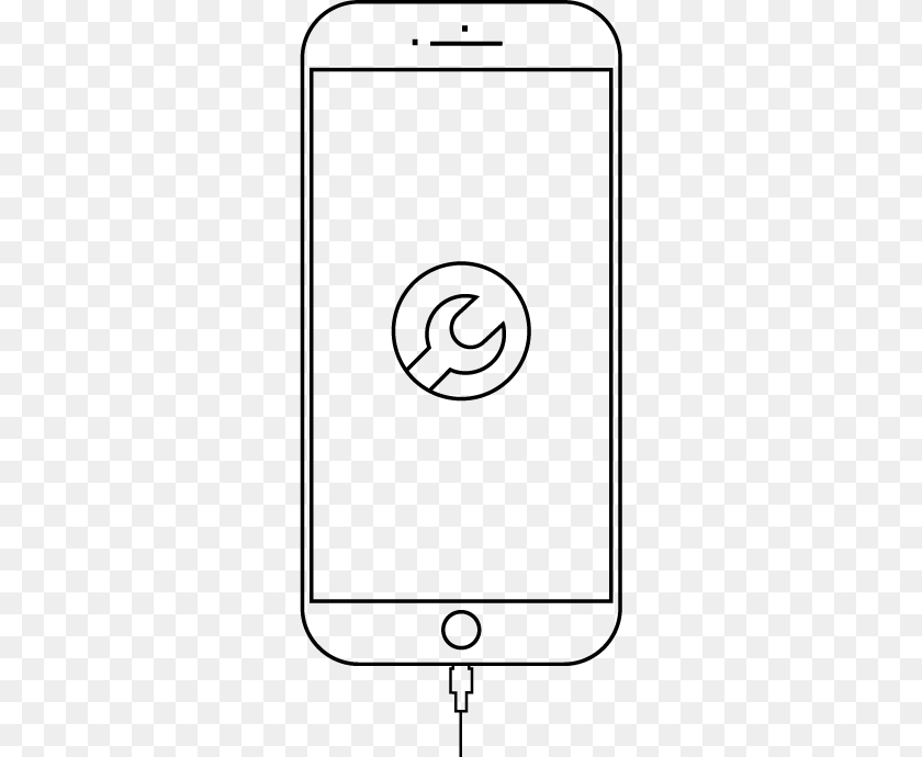 Screen Repair Ios Repair Circle, Gray PNG