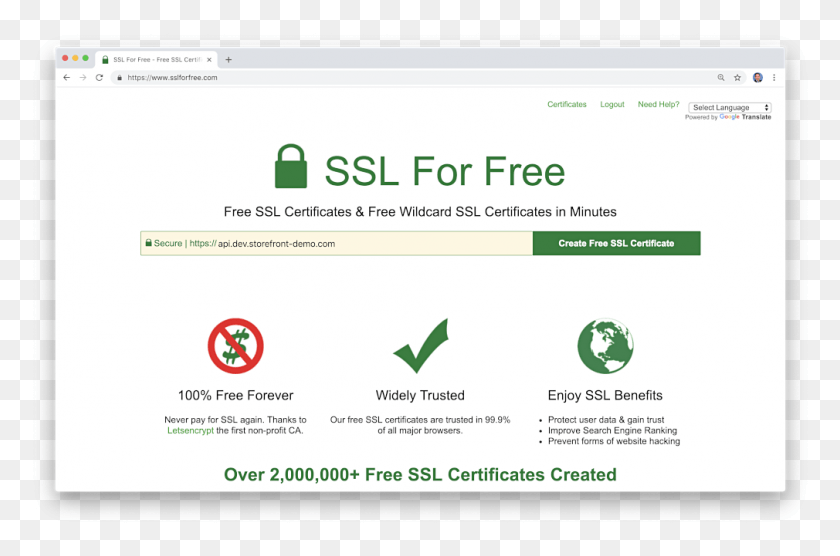 1010x643 Screen Shot 2019 01 02 At Free Ssl Certificate Generator, File, Text, Webpage HD PNG Download