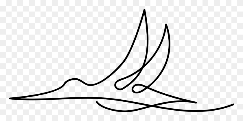 1091x504 Scribble Bird Line Art, Серый, Мир Варкрафта Png Скачать