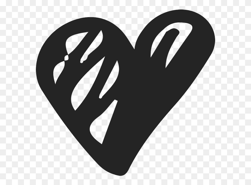 601x559 Scribble Heart Clipart, Clothing, Apparel, Glove HD PNG Download