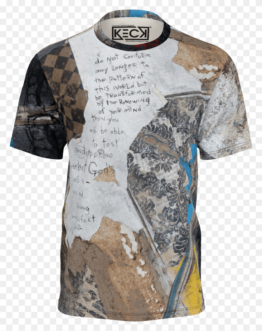 1140x1463 Scripture Art T Shirt For Men Romans 12 2 Open Active Shirt, Clothing, Apparel, Sleeve HD PNG Download