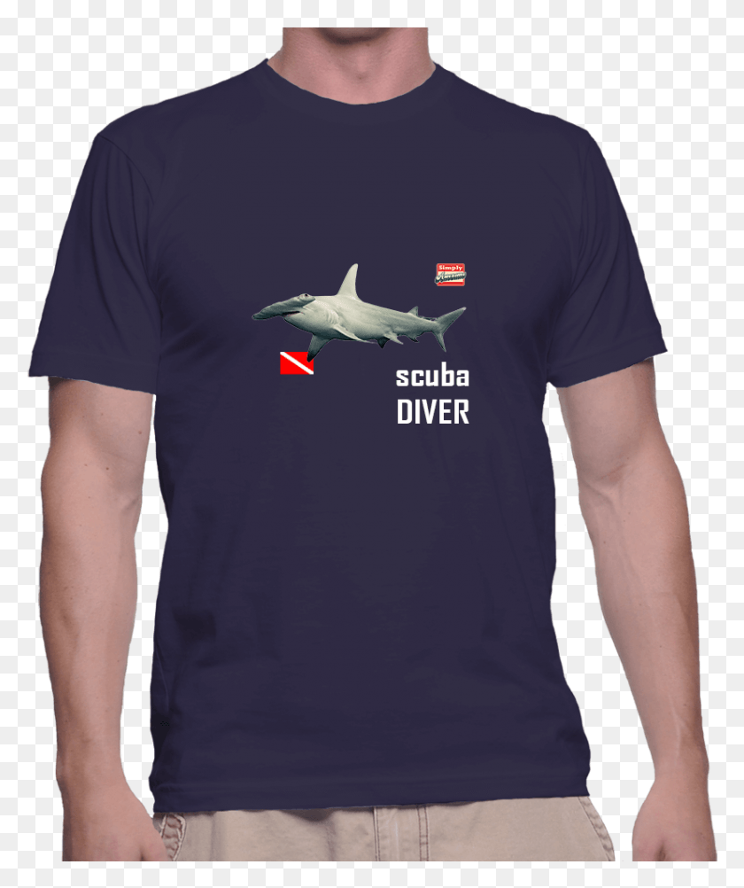 828x1001 Scuba Diver Shark Logo Uh 1 Huey Shirt, Clothing, Apparel, Bird HD PNG Download
