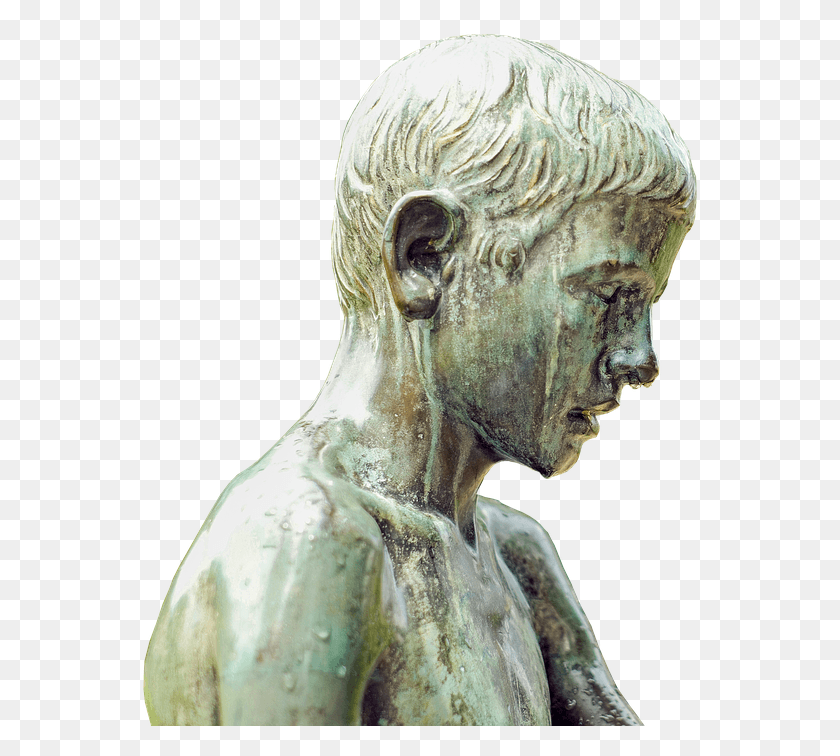 559x696 Sculpture Bronze Child Boy Mourning Park Freiburg Sculpture, Head, Statue HD PNG Download